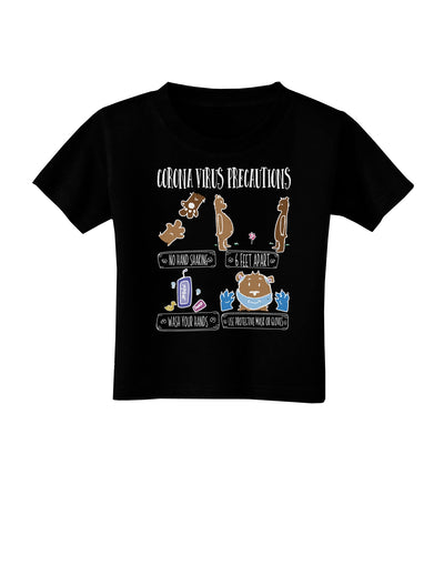 Corona Virus Precautions Toddler T-Shirt-Toddler T-shirt-TooLoud-Black-2T-Davson Sales