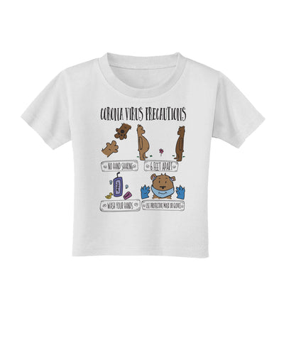 Corona Virus Precautions Toddler T-Shirt-Toddler T-shirt-TooLoud-White-2T-Davson Sales