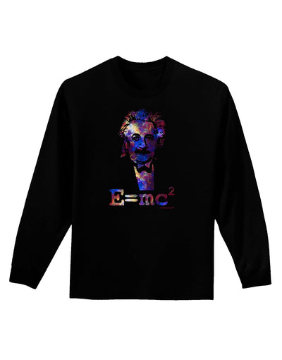 Cosmic Galaxy - E equals mc2 Adult Long Sleeve Dark T-Shirt by TooLoud-TooLoud-Black-Small-Davson Sales