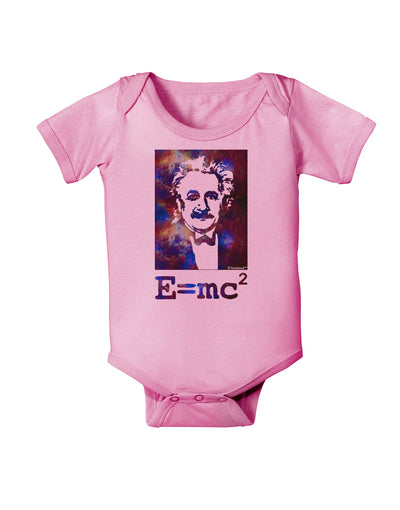 Cosmic Galaxy - E equals mc2 Baby Romper Bodysuit by TooLoud-Baby Romper-TooLoud-Light-Pink-06-Months-Davson Sales