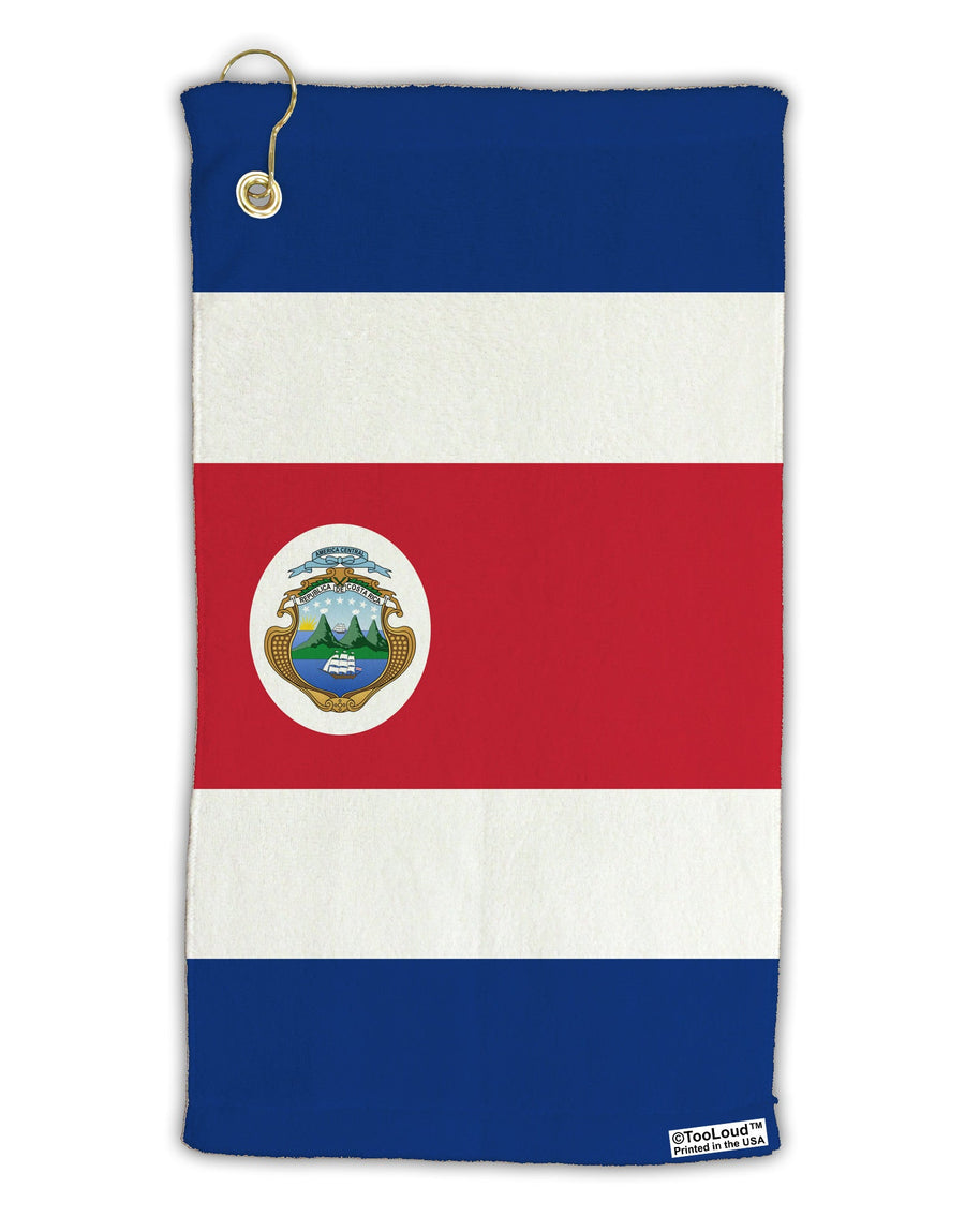 Costa Rica Flag AOP Micro Terry Gromet Golf Towel 15 x 22 Inch All Over Print-Golf Towel-TooLoud-White-Davson Sales