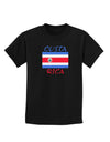 Costa Rica Flag Childrens Dark T-Shirt-Childrens T-Shirt-TooLoud-Black-X-Small-Davson Sales