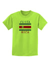 Costa Rica Flag Childrens T-Shirt-Childrens T-Shirt-TooLoud-Lime-Green-X-Small-Davson Sales