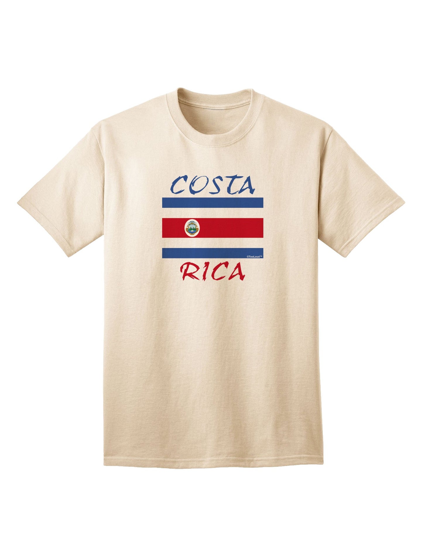 Costa Rica Flag Inspired Adult T-Shirt - A Patriotic Ecommerce Collection-Mens T-shirts-TooLoud-Natural-Small-Davson Sales