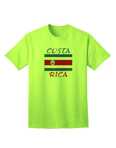 Costa Rica Flag Inspired Adult T-Shirt - A Patriotic Ecommerce Collection-Mens T-shirts-TooLoud-Neon-Green-Small-Davson Sales
