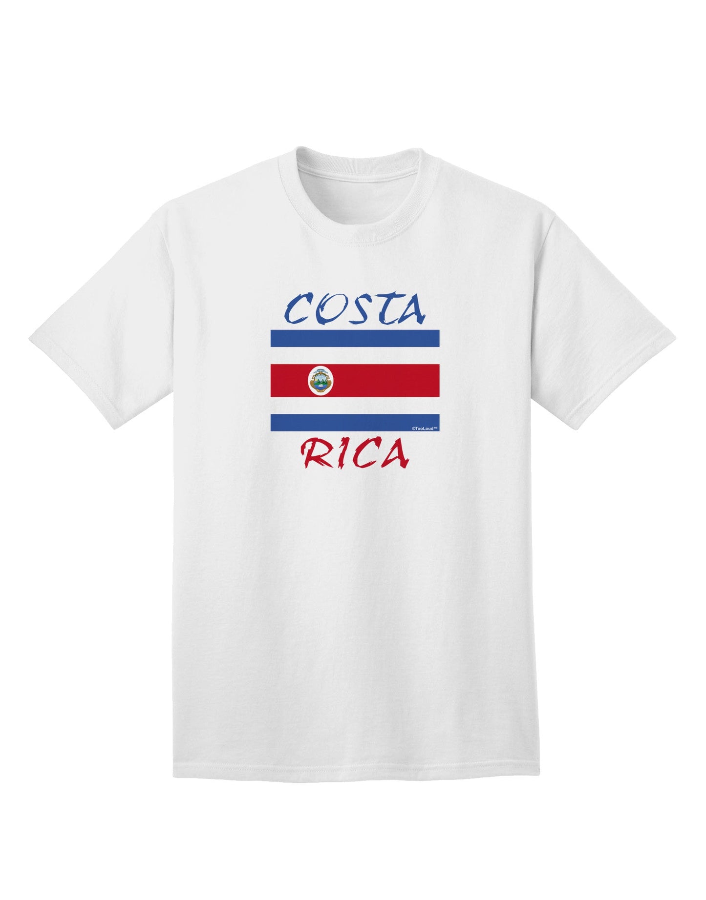 Costa Rica Flag Inspired Adult T-Shirt - A Patriotic Ecommerce Collection-Mens T-shirts-TooLoud-White-Small-Davson Sales