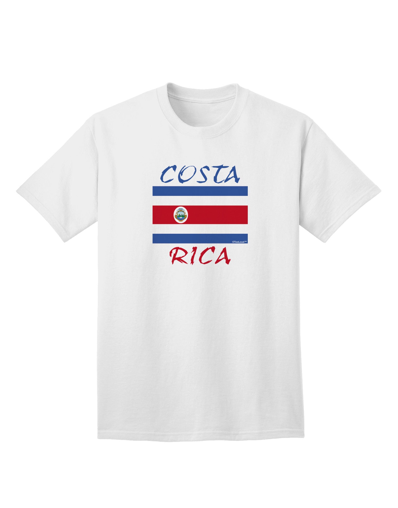 Costa Rica Flag Inspired Adult T-Shirt - A Patriotic Ecommerce Collection-Mens T-shirts-TooLoud-White-Small-Davson Sales