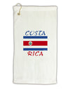 Costa Rica Flag Micro Terry Gromet Golf Towel 16 x 25 inch-Golf Towel-TooLoud-White-Davson Sales