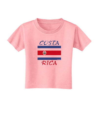 Costa Rica Flag Toddler T-Shirt-Toddler T-Shirt-TooLoud-Candy-Pink-2T-Davson Sales