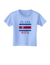 Costa Rica Flag Toddler T-Shirt-Toddler T-Shirt-TooLoud-Aquatic-Blue-2T-Davson Sales