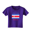 Costa Rica Flag Toddler T-Shirt Dark-Toddler T-Shirt-TooLoud-Purple-2T-Davson Sales