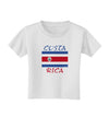 Costa Rica Flag Toddler T-Shirt-Toddler T-Shirt-TooLoud-White-2T-Davson Sales