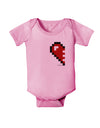 Couples Pixel Heart Design - Left Baby Romper Bodysuit by TooLoud-Baby Romper-TooLoud-Light-Pink-06-Months-Davson Sales