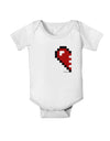 Couples Pixel Heart Design - Left Baby Romper Bodysuit by TooLoud-Baby Romper-TooLoud-White-06-Months-Davson Sales