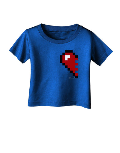 Couples Pixel Heart Design - Left Infant T-Shirt Dark by TooLoud-Infant T-Shirt-TooLoud-Royal-Blue-06-Months-Davson Sales