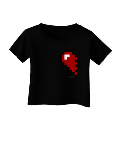 Couples Pixel Heart Design - Left Infant T-Shirt Dark by TooLoud-Infant T-Shirt-TooLoud-Black-06-Months-Davson Sales