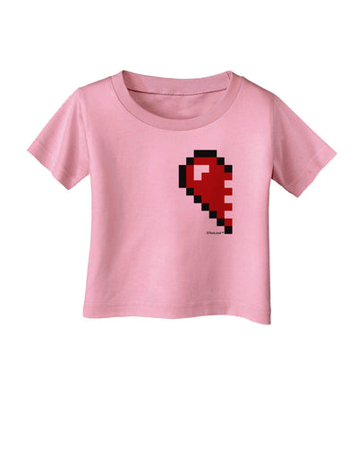 Couples Pixel Heart Design - Left Infant T-Shirt by TooLoud-Infant T-Shirt-TooLoud-Candy-Pink-06-Months-Davson Sales