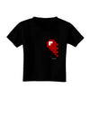 Couples Pixel Heart Design - Left Toddler T-Shirt Dark by TooLoud-Toddler T-Shirt-TooLoud-Black-2T-Davson Sales