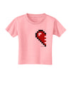 Couples Pixel Heart Design - Left Toddler T-Shirt by TooLoud-Toddler T-Shirt-TooLoud-Candy-Pink-2T-Davson Sales