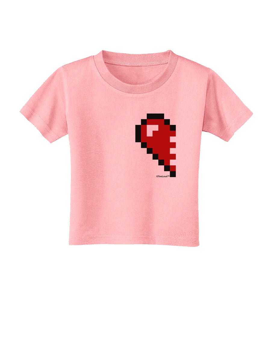 Couples Pixel Heart Design - Left Toddler T-Shirt by TooLoud-Toddler T-Shirt-TooLoud-White-2T-Davson Sales