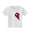 Couples Pixel Heart Design - Left Toddler T-Shirt by TooLoud-Toddler T-Shirt-TooLoud-White-2T-Davson Sales