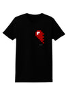 Couples Pixel Heart Design - Left Womens Dark T-Shirt by TooLoud-Womens T-Shirt-TooLoud-Black-X-Small-Davson Sales