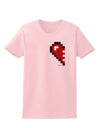 Couples Pixel Heart Design - Left Womens T-Shirt by TooLoud-Womens T-Shirt-TooLoud-PalePink-X-Small-Davson Sales