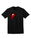 Couples Pixel Heart Design - Right Adult Dark T-Shirt by TooLoud-Mens T-Shirt-TooLoud-Black-Small-Davson Sales