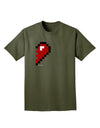 Couples Pixel Heart Design - Right Adult Dark T-Shirt by TooLoud-Mens T-Shirt-TooLoud-Military-Green-Small-Davson Sales