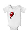 Couples Pixel Heart Design - Right Baby Romper Bodysuit by TooLoud-Baby Romper-TooLoud-White-06-Months-Davson Sales