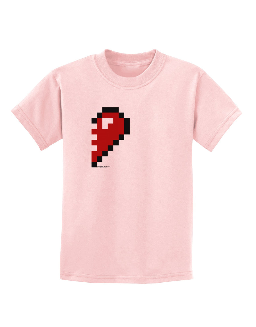 Couples Pixel Heart Design - Right Childrens T-Shirt by TooLoud-Childrens T-Shirt-TooLoud-White-X-Small-Davson Sales