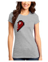 Couples Pixel Heart Design - Right Juniors T-Shirt by TooLoud-Womens Juniors T-Shirt-TooLoud-Ash-Gray-Juniors Fitted X-Small-Davson Sales