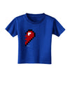 Couples Pixel Heart Design - Right Toddler T-Shirt Dark by TooLoud-Toddler T-Shirt-TooLoud-Red-2T-Davson Sales