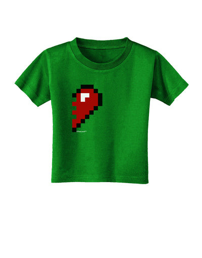 Couples Pixel Heart Design - Right Toddler T-Shirt Dark by TooLoud-Toddler T-Shirt-TooLoud-Royal-Blue-2T-Davson Sales