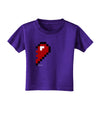 Couples Pixel Heart Design - Right Toddler T-Shirt Dark by TooLoud-Toddler T-Shirt-TooLoud-Purple-2T-Davson Sales