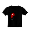 Couples Pixel Heart Design - Right Toddler T-Shirt Dark by TooLoud-Toddler T-Shirt-TooLoud-Black-2T-Davson Sales