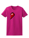 Couples Pixel Heart Design - Right Womens Dark T-Shirt by TooLoud-Womens T-Shirt-TooLoud-Hot-Pink-Small-Davson Sales