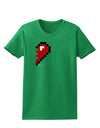 Couples Pixel Heart Design - Right Womens Dark T-Shirt by TooLoud-Womens T-Shirt-TooLoud-Kelly-Green-X-Small-Davson Sales