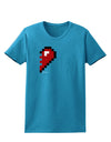 Couples Pixel Heart Design - Right Womens Dark T-Shirt by TooLoud-Womens T-Shirt-TooLoud-Turquoise-X-Small-Davson Sales