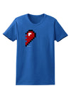 Couples Pixel Heart Design - Right Womens Dark T-Shirt by TooLoud-Womens T-Shirt-TooLoud-Royal-Blue-X-Small-Davson Sales