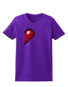 Couples Pixel Heart Design - Right Womens Dark T-Shirt by TooLoud-Womens T-Shirt-TooLoud-Purple-X-Small-Davson Sales