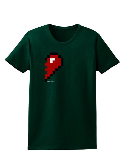 Couples Pixel Heart Design - Right Womens Dark T-Shirt by TooLoud-Womens T-Shirt-TooLoud-Forest-Green-Small-Davson Sales