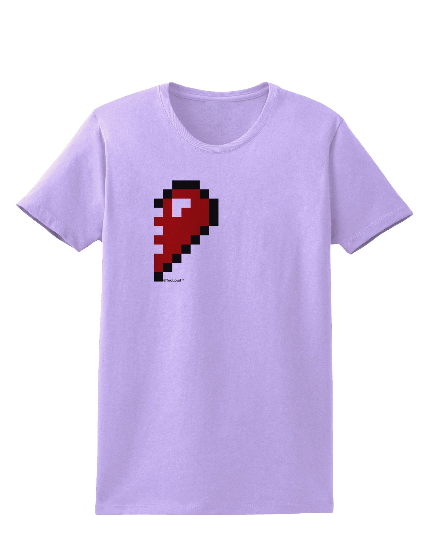 Couples Pixel Heart Design - Right Womens T-Shirt by TooLoud-Womens T-Shirt-TooLoud-Lavender-X-Small-Davson Sales