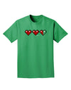 Couples Pixel Heart Life Bar - Left Adult Dark T-Shirt by TooLoud-Mens T-Shirt-TooLoud-Kelly-Green-Small-Davson Sales