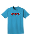 Couples Pixel Heart Life Bar - Left Adult Dark T-Shirt by TooLoud-Mens T-Shirt-TooLoud-Turquoise-Small-Davson Sales