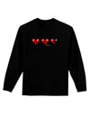 Couples Pixel Heart Life Bar - Left Adult Long Sleeve Dark T-Shirt by TooLoud-TooLoud-Black-Small-Davson Sales