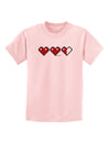 Couples Pixel Heart Life Bar - Left Childrens T-Shirt by TooLoud-Childrens T-Shirt-TooLoud-PalePink-X-Small-Davson Sales