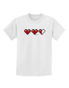 Couples Pixel Heart Life Bar - Left Childrens T-Shirt by TooLoud-Childrens T-Shirt-TooLoud-White-X-Small-Davson Sales