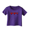 Couples Pixel Heart Life Bar - Left Infant T-Shirt Dark by TooLoud-Infant T-Shirt-TooLoud-Purple-06-Months-Davson Sales