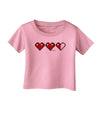 Couples Pixel Heart Life Bar - Left Infant T-Shirt by TooLoud-Infant T-Shirt-TooLoud-Candy-Pink-06-Months-Davson Sales